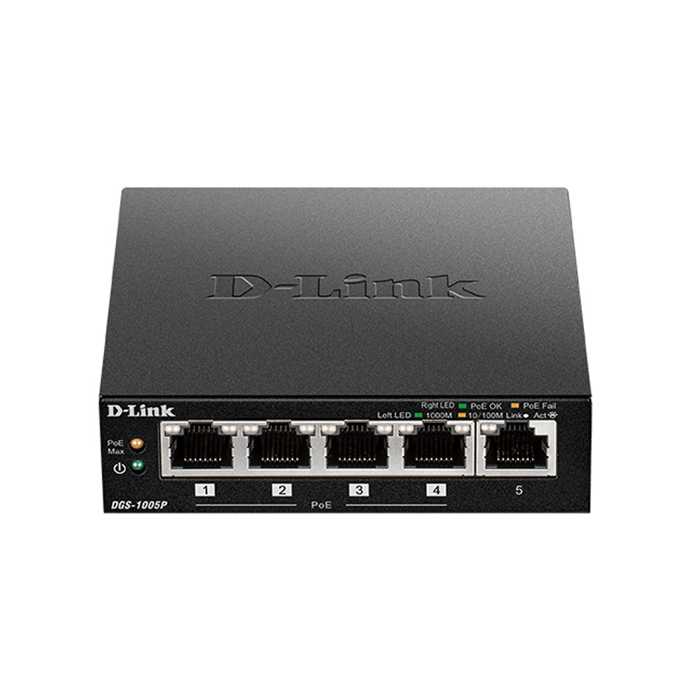 D Link DGS 1005P Switch 5xGB 4xPoE