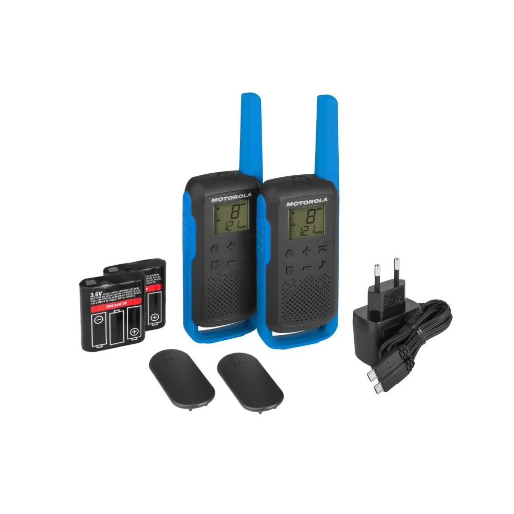 MOTOROLA T62 Walkie Talkie 8Km 16CH Azul Duo