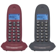 MOTOROLA C1002 LB Telefono DECT DUO Gris Granate