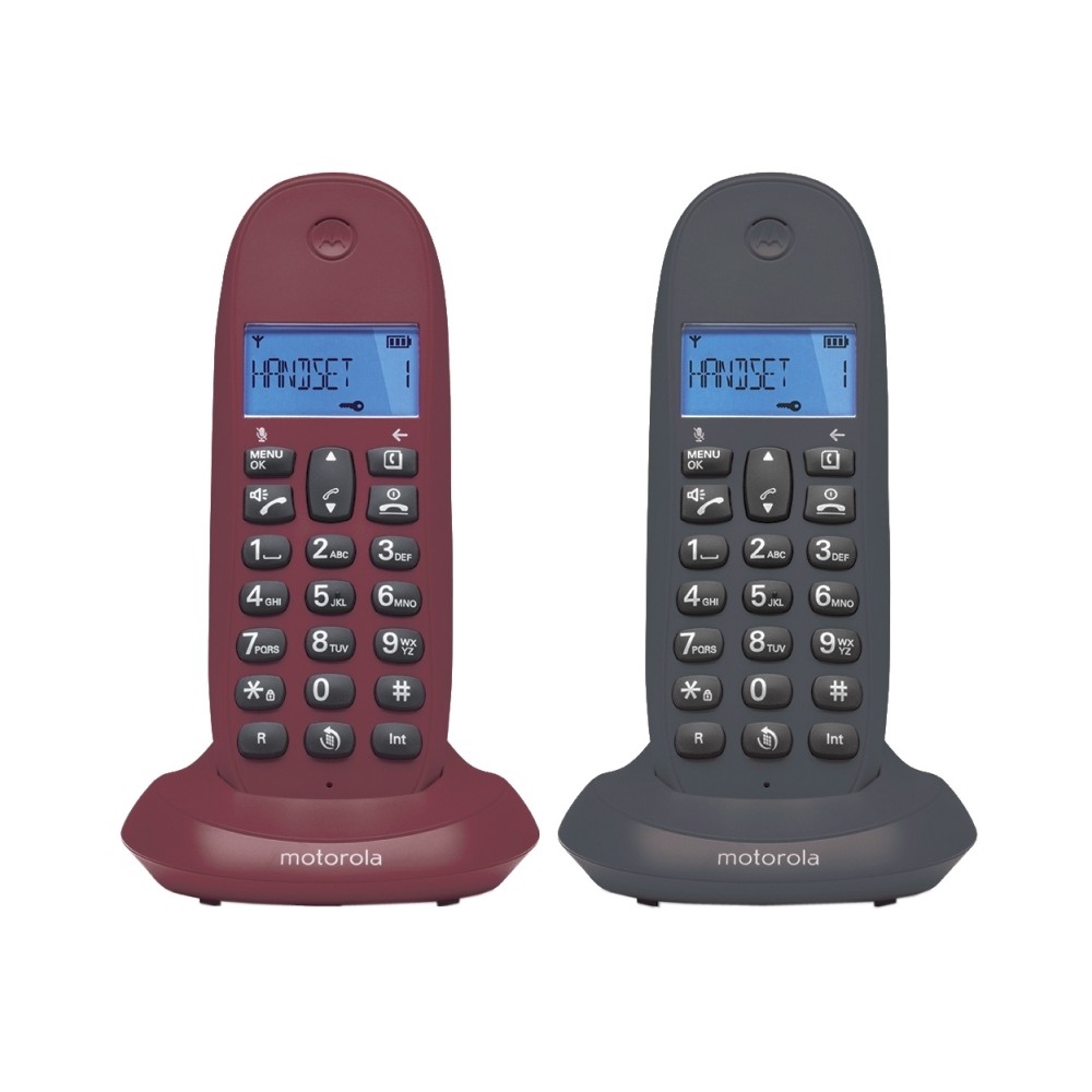 MOTOROLA C1002 LB Telefono DECT DUO Gris Granate