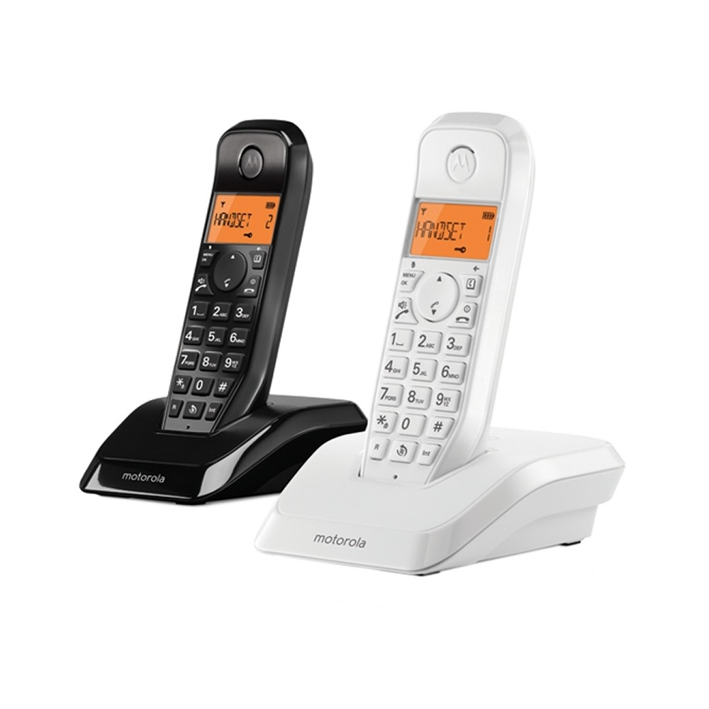 MOTOROLA S1202 Telefono DECT DUO Blanco Negro