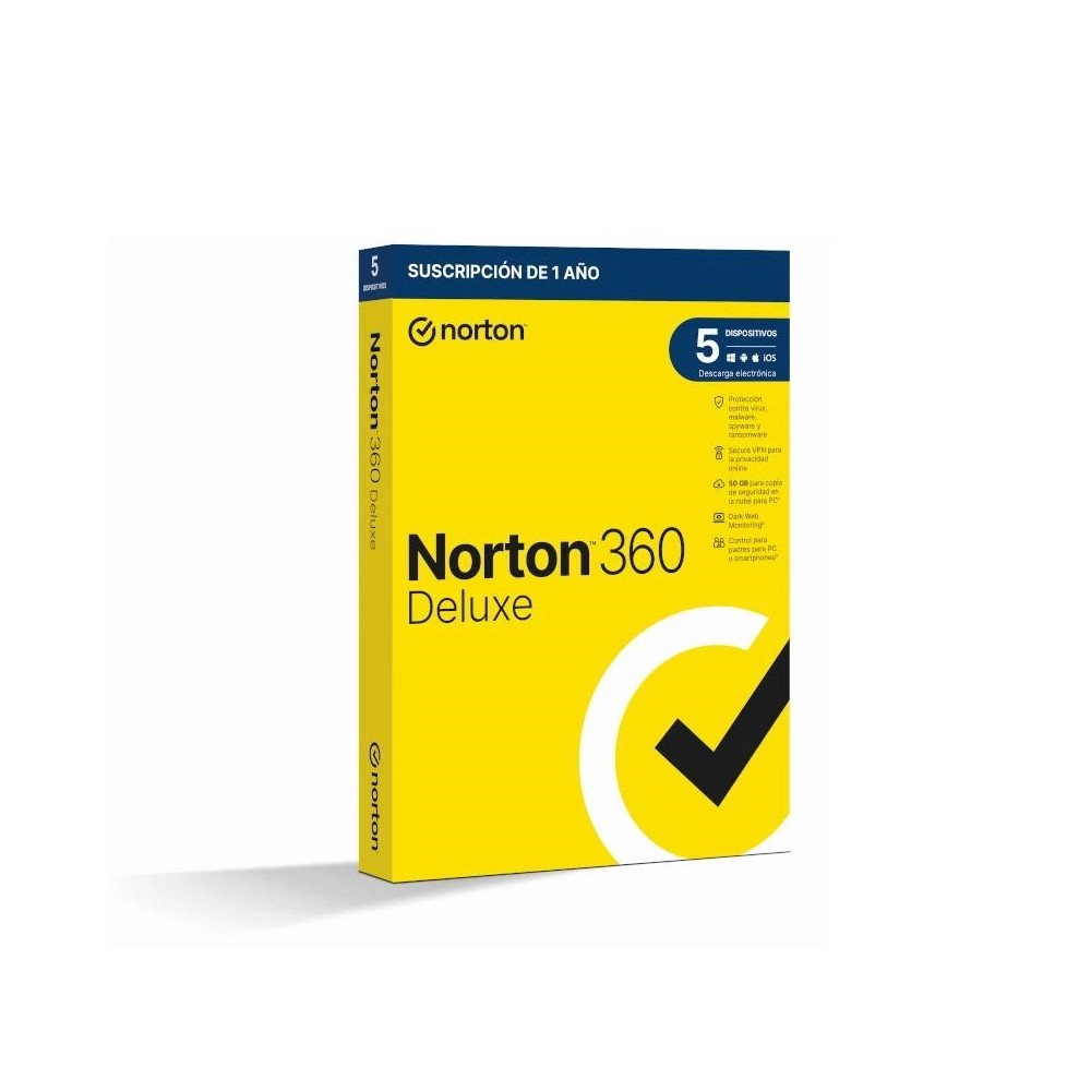 NORTON 360 Deluxe 50GB ES 1us 5 dispositivos 1A