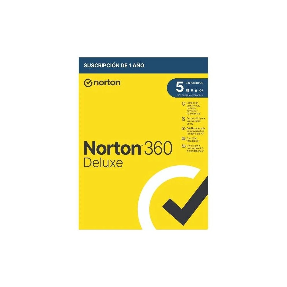 NORTON 360 DELUXE 50GB ES 1L 1A ESD