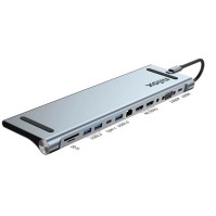 Nilox Docking Station USB C 12 puertos Gris