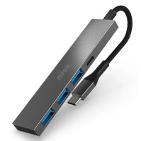 Nilox Hub Usb c 3xUSB A Y 1xUSB C Gris