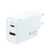 Coolbox Cargador Pared GAN 45W USB C USB A