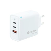 Coolbox Cargador Pared GAN 65W USB C USB C USB A