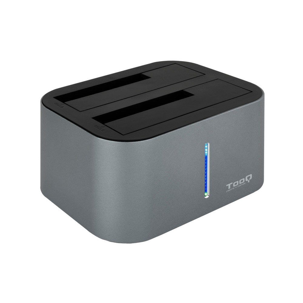 Tooq TQDS 805G Dock Station Doble Bahia HDD Gris