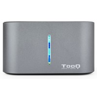 Tooq TQDS 805G Dock Station Doble Bahia HDD Gris