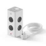 Ewent EW3864 Regleta 8 Tomas SHUCKO +2USB-A+2USB-C - Imagen 2