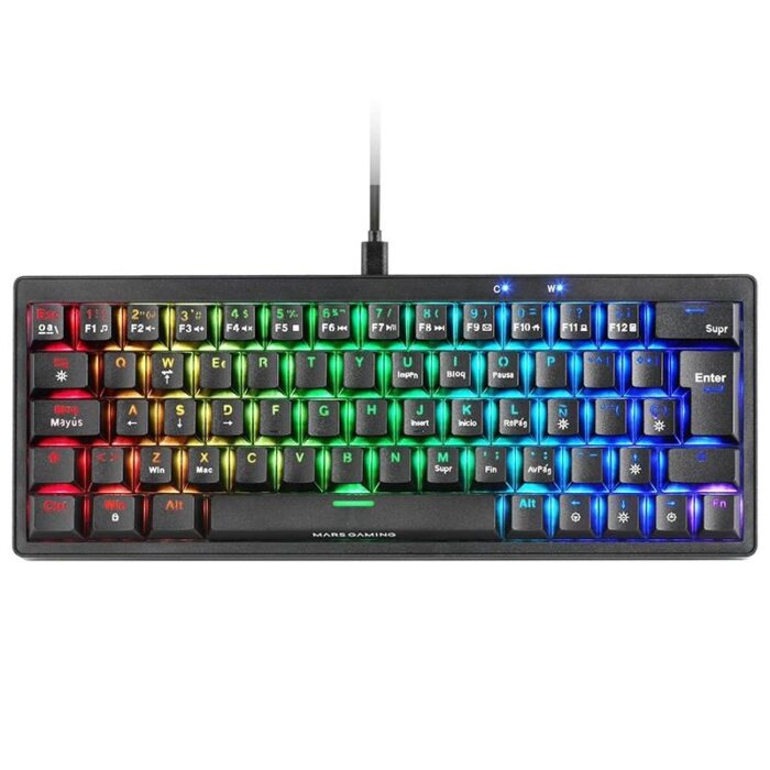 MARS GAMING TECLADO MECÁNICO RGB COMPACTO 60% - Imagen 1