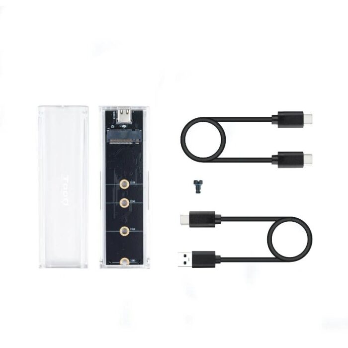 Tooq Caja Externa SSD M.2 NGFF/NVMe Transparente - Imagen 3