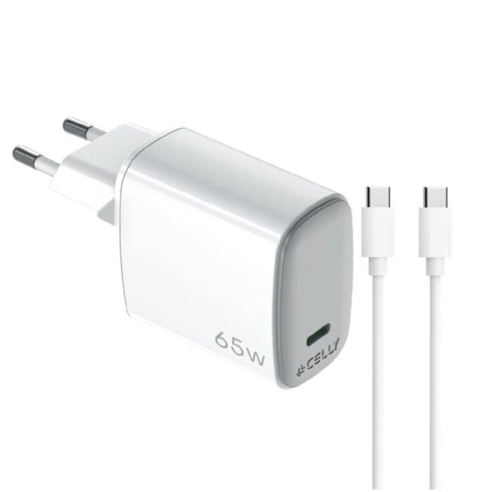 Celly Cargador Gan 1C 65W + C A C 2M CABL - Imagen 1