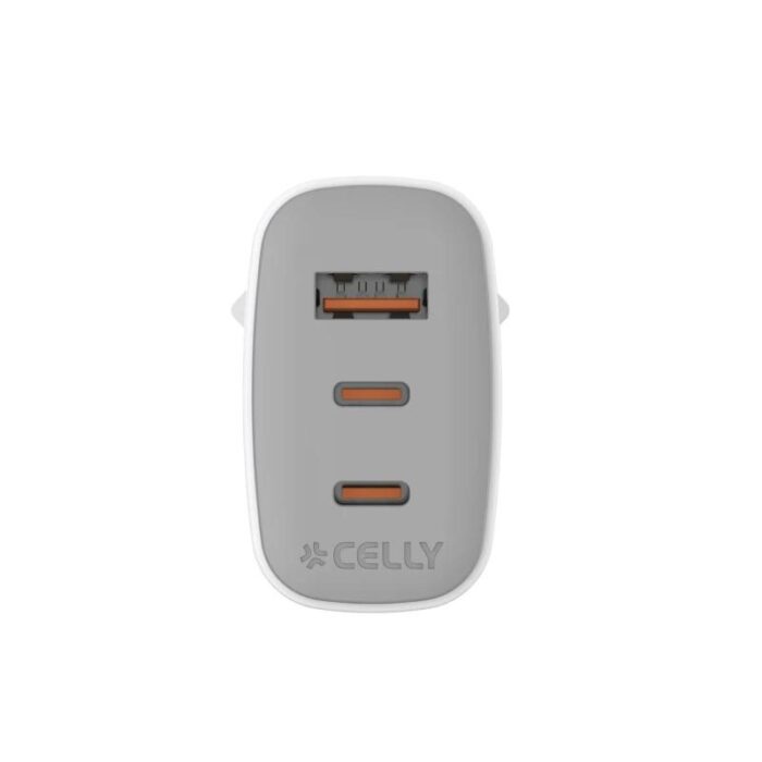 Celly Cargador Gan 1Usb 2Usb-C 65w WH - Imagen 3