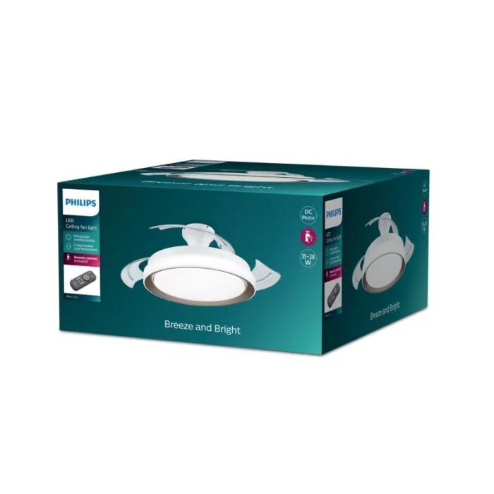 PHILIPS Ventilador techo Luz Bliss DC 28w Gold - Imagen 2