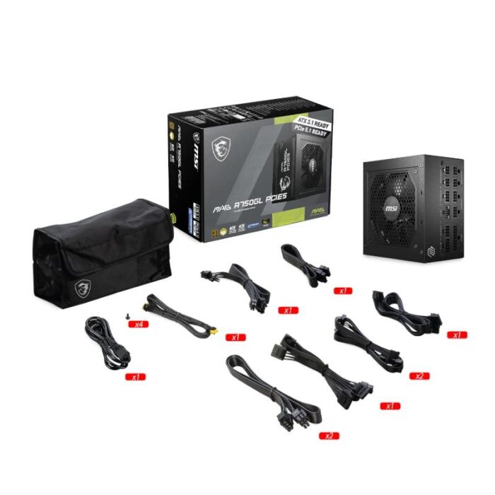 MSI Fuente Alimentación MAG A750GL PCIE5 II 750ATX - Imagen 4
