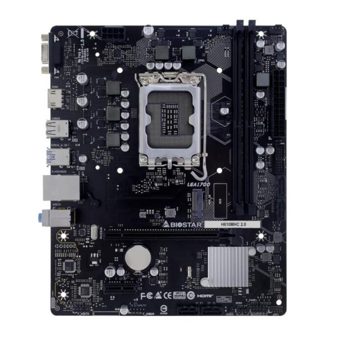 Biostar Placa Base H610MHC 2.0 DDR4 mATX LGA1700 - Imagen 2
