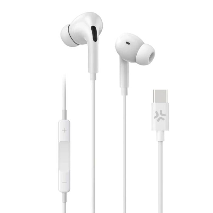 Celly Auriculares cable Usb-C Blanco - Imagen 1