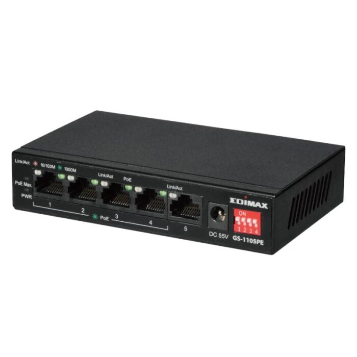 Edimax GS-1105PE Swithc 5xGbE (4PoE+) LR - Imagen 2