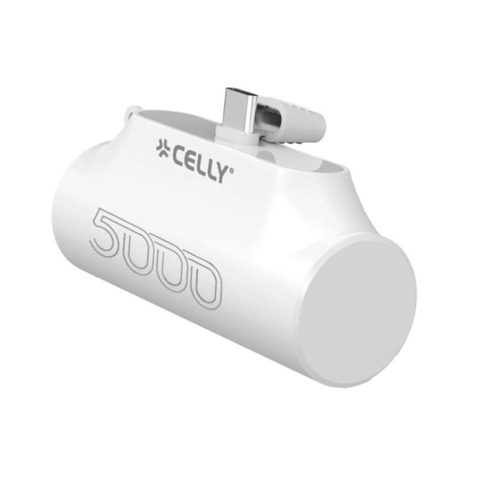 Celly Powerbank Compacta Usb-C 5000 mAh Blanca - Imagen 1