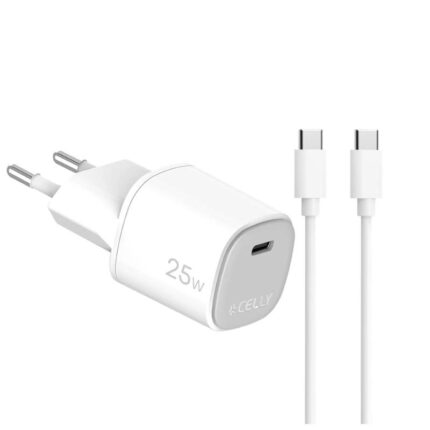 Celly Cargador Gan 1C 25W + C A C Cable