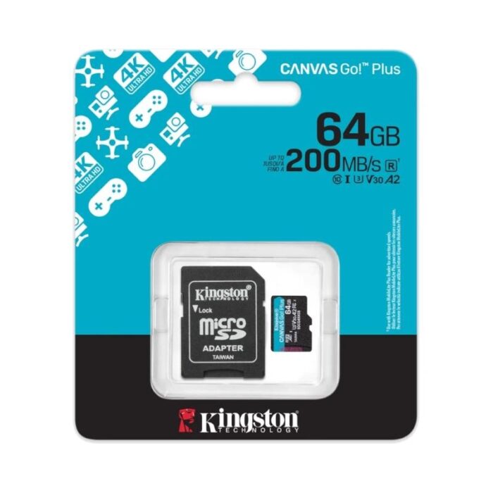 Kingston microSD Canvas Go! Plus 4 64GB 200 MB-s - Imagen 1