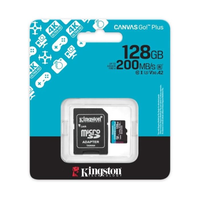 Kingston microSD Canvas Go! Plus 4 128GB 200 MB-s - Imagen 1