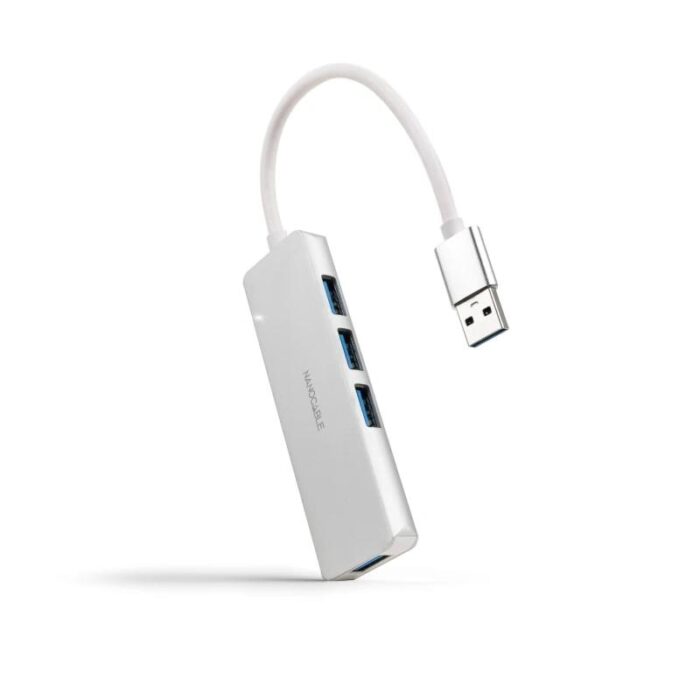 Nanocable Hub USB 3.0 4 x USB 3.0 10cm. Gris - Imagen 1