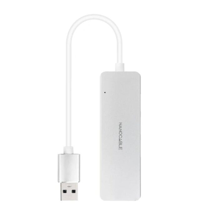Nanocable Hub USB 3.0 4 x USB 3.0 10cm. Gris - Imagen 3