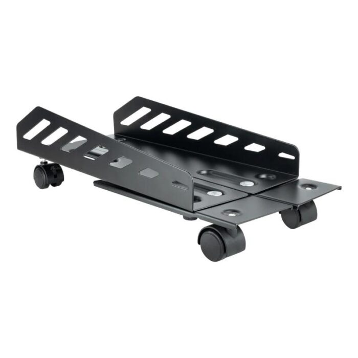Tooq Soporte para CPU de suelo con ruedas negro - Imagen 1