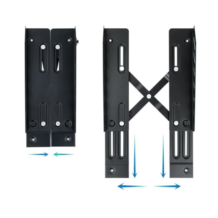 Tooq Soporte para CPU de suelo con ruedas negro - Imagen 2