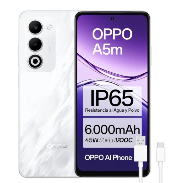OPPO A5m 6.67" HD+ 8Gb 256Gb IP65 Mist White - Imagen 1